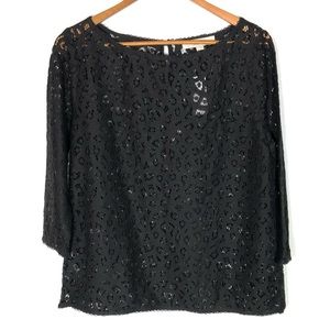 Loft Lace Cutout Blouse
